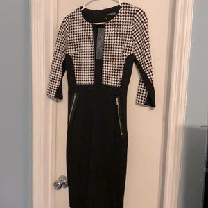 Houndstooth Slimming Dress